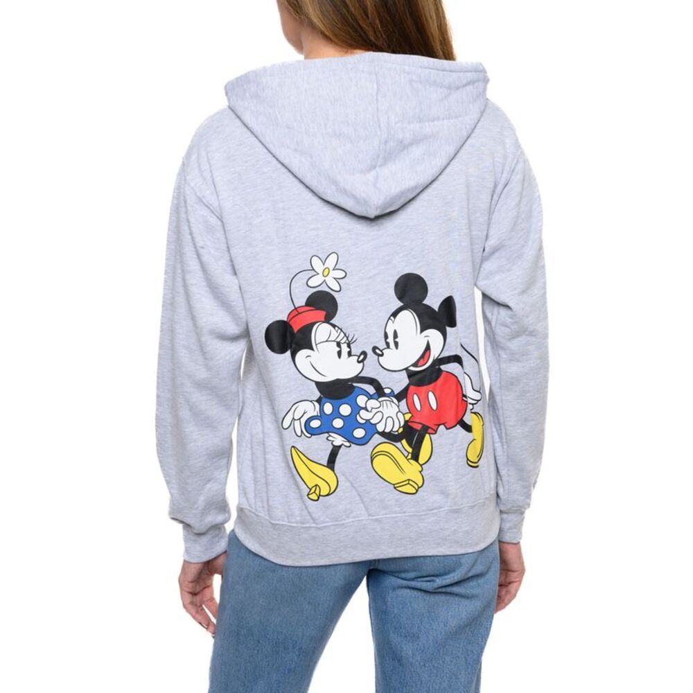 New Women's and Women's Plus Mickey & Minnie Mouse Zip Hoodie Sweatshirt Disney